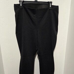 White House Black Market Black Polka Dot Legging Dress Pants – Size L – Lightly